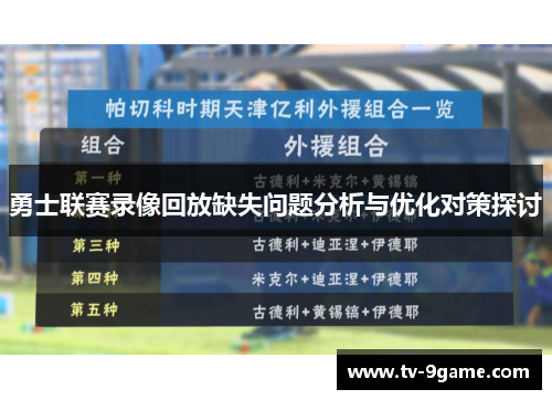 勇士联赛录像回放缺失问题分析与优化对策探讨 勇士联赛录像回放缺失问题分析与优化对策探讨