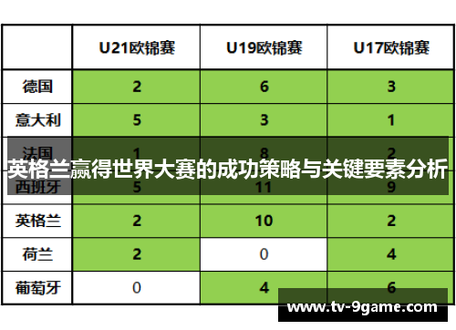 英格兰赢得世界大赛的成功策略与关键要素分析