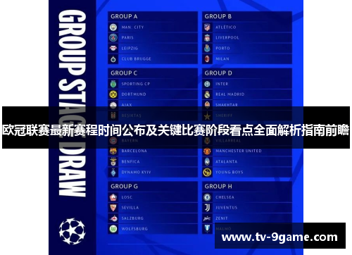 欧冠联赛最新赛程时间公布及关键比赛阶段看点全面解析指南前瞻